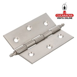 BISAGRA PUERTAS FIJA ACERO INOX CANTO CUADRADO CON REMATE MODELO 2003.