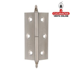 BISAGRA PUERTAS DESMONTABLE ACERO INOX CANTO CUADRADO CON REMATE MODELO 2006.