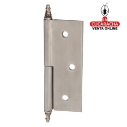 BISAGRA PUERTAS DESMONTABLE ACERO INOX CANTO CUADRADO CON REMATE MODELO 2006.