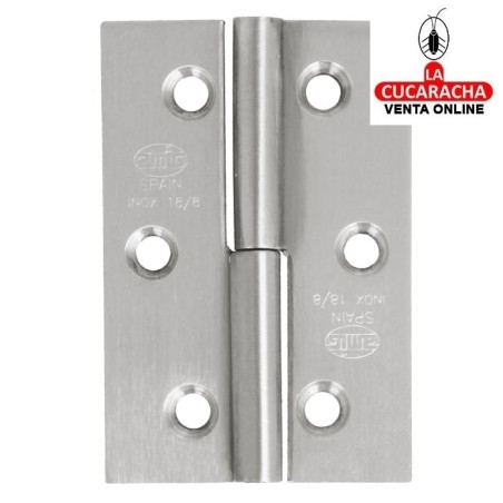BISAGRA PUERTAS DESMONTABLE ACERO INOX CANTO CUADRADO SIN REMATE MODELO 2066.