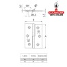 BISAGRA PUERTAS DESMONTABLE ACERO INOX CANTO CUADRADO SIN REMATE MODELO 2066.