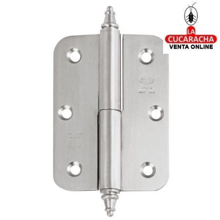BISAGRA PUERTAS DESMONTABLE ACERO INOX CANTO REDONDO CON REMATE MODELO 2070.