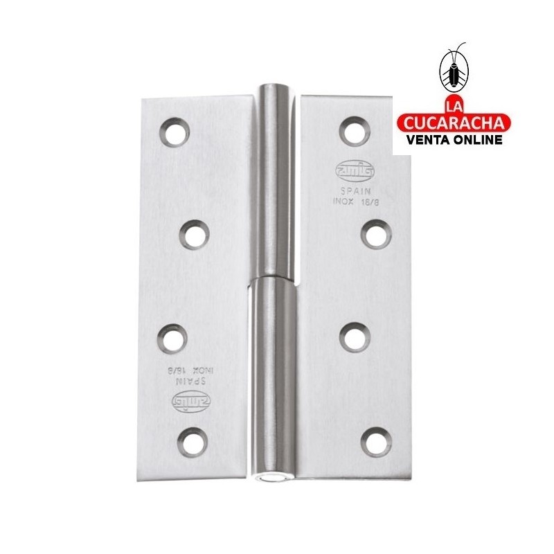 BISAGRA PUERTAS DESMONTABLE ACERO INOX CANTO CUADRADO SIN REMATE MODELO 2077.