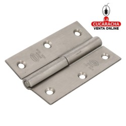 BISAGRA PUERTAS DESMONTABLE ACERO INOX CANTO CUADRADO SIN REMATE MODELO 2077.