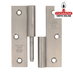 BISAGRA PUERTAS DESMONTABLE ACERO INOX CANTO CUADRADO SIN REMATE MODELO 2077.