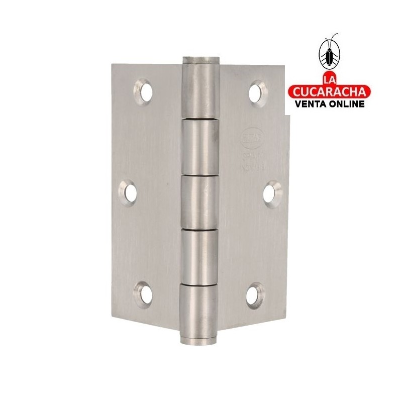 PAR 2-BISAGRA PUERTAS DESMONTABLE ACERO INOX CANTO CUADRADO REMATE PLANO MODELO 2010.