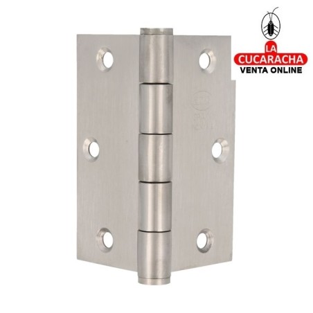 PAR 2-BISAGRA PUERTAS DESMONTABLE ACERO INOX CANTO CUADRADO REMATE PLANO MODELO 2010.