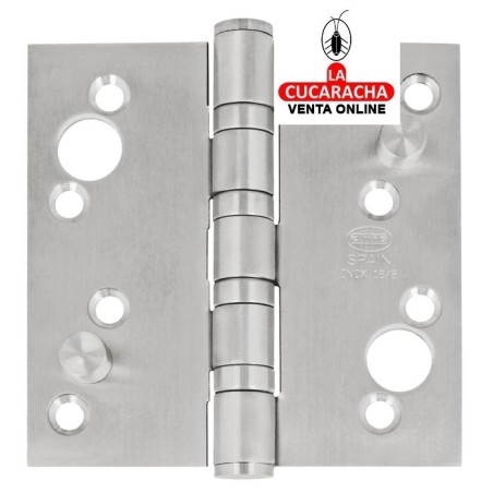 PAR 2-BISAGRA PUERTAS FIJA ACERO INOX TETONES CANTO CUADRADO REMATE PLANO MODELO 2011.