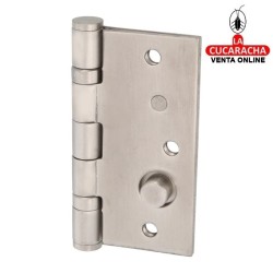 PAR 2-BISAGRA PUERTAS FIJA ACERO INOX TETONES CANTO CUADRADO REMATE PLANO MODELO 2011.