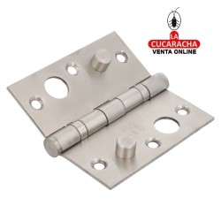 PAR 2-BISAGRA PUERTAS FIJA ACERO INOX TETONES CANTO CUADRADO REMATE PLANO MODELO 2011.