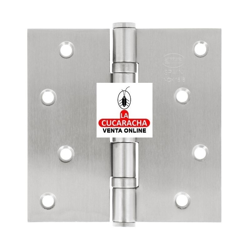 PAR 2-BISAGRA PUERTAS DESMONTABLE ACERO INOX CANTO CUADRADO REMATE PLANO MODELO 2012.