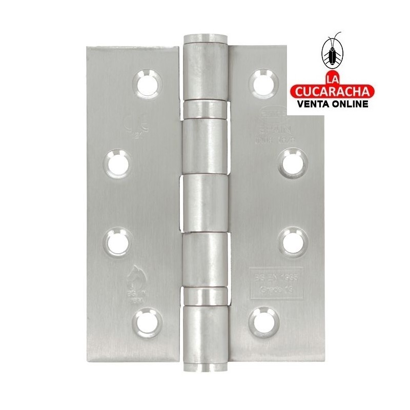 PAR 2-BISAGRA PUERTAS DESMONTABLE ACERO INOX CANTO CUADRADO REMATE PLANO MODELO 2012CE.