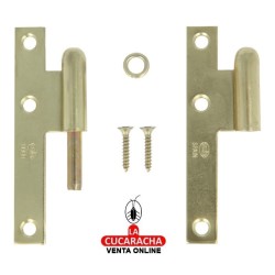 BLISTER 2-PERNIO PUERTAS ACERO CANTO CUADRADO SIN REMATE MODELO 403.