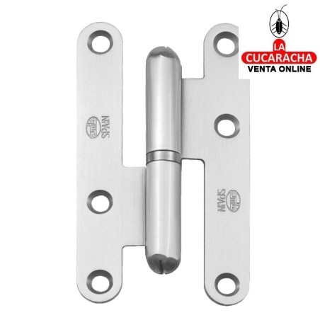 PERNIO PUERTAS ACERO CANTO REDONDO SIN REMATE CROMADO MATE MODELO 405C.