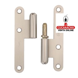 PERNIO PUERTAS ACERO CANTO REDONDO SIN REMATE CROMADO MATE MODELO 405C.