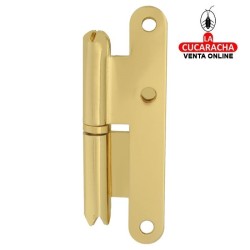 PERNIO PUERTAS ACERO CANTO REDONDO SIN REMATE LACADO DORADO MODELO 405C.