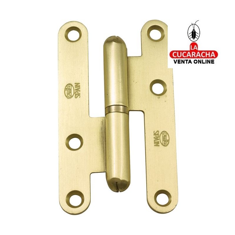 PERNIO PUERTAS ACERO CANTO REDONDO SIN REMATE LATONADO BARNIZADO MATE MODELO 405C.