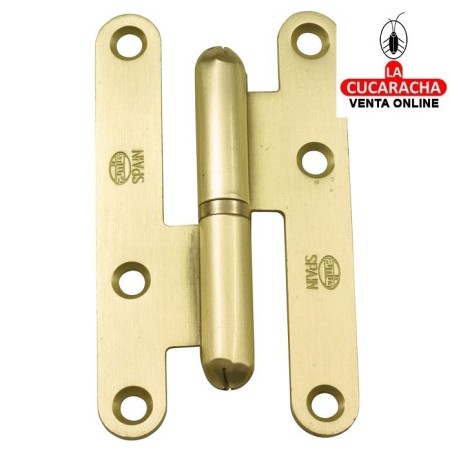 PERNIO PUERTAS ACERO CANTO REDONDO SIN REMATE LATONADO BARNIZADO MATE MODELO 405C.