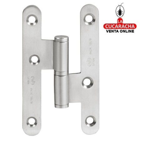 PERNIO PUERTAS ACERO INOX CANTO REDONDO CON REMATE PLANO MODELO 409.