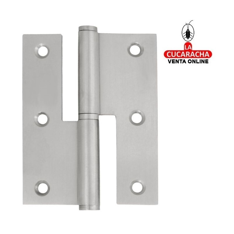 PERNIO PUERTAS ACERO INOX MATE CANTO CUADRADO REMATE PLANO MODELO 440.