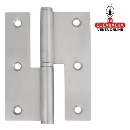 PERNIO PUERTAS ACERO INOX MATE CANTO CUADRADO REMATE PLANO MODELO 440.