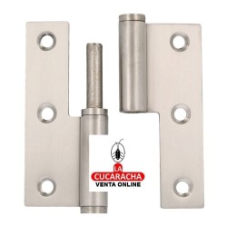 PERNIO PUERTAS ACERO INOX MATE CANTO CUADRADO REMATE PLANO MODELO 440.