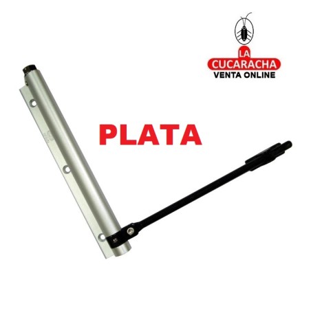 BLISTER PERNIO CIERRA PUERTAS ALUMINIO MUELLE BRAZO ACERO INOX MODELO 200.