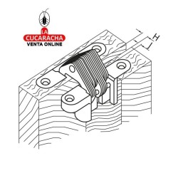 BISAGRA OCULTA EMBUTIR ZAMAK PUERTAS MODELO 1025.