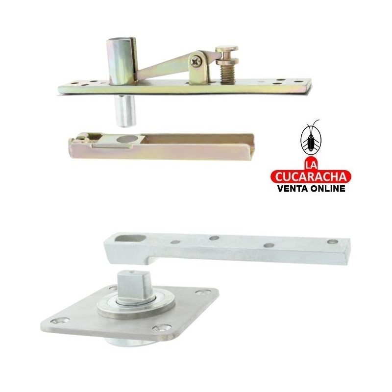 JUEGO BISAGRAS PUERTAS PIVOTANTES DE MADERA MODELO PIVOT02.