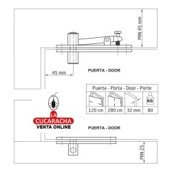 JUEGO BISAGRAS PUERTAS PIVOTANTES DE MADERA MODELO PIVOT01.