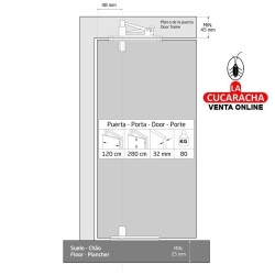 JUEGO BISAGRAS PUERTAS PIVOTANTES DE MADERA MODELO PIVOT01.