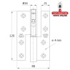 PERNIO LATON PERFIL LAMINADO CANTO CUADRADO SIN REMATE MODELO 418.