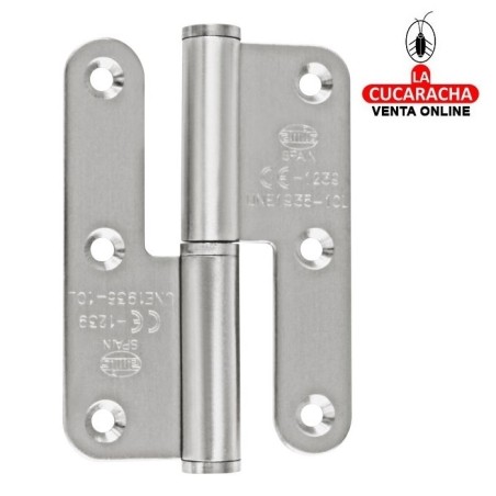 PERNIO ACERO INOX CANTO REDONDO REMATE PLANO MODELO 421CE.