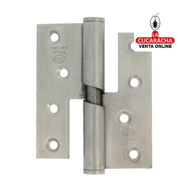 PERNIO ACERO INOX CANTO CUADRADO REMATE PLANO MODELO 428.