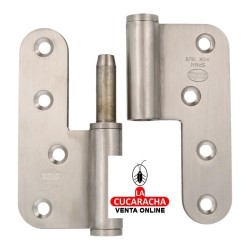 PERNIO ACERO INOX CANTO REDONDO REMATE PLANO MODELO 425.