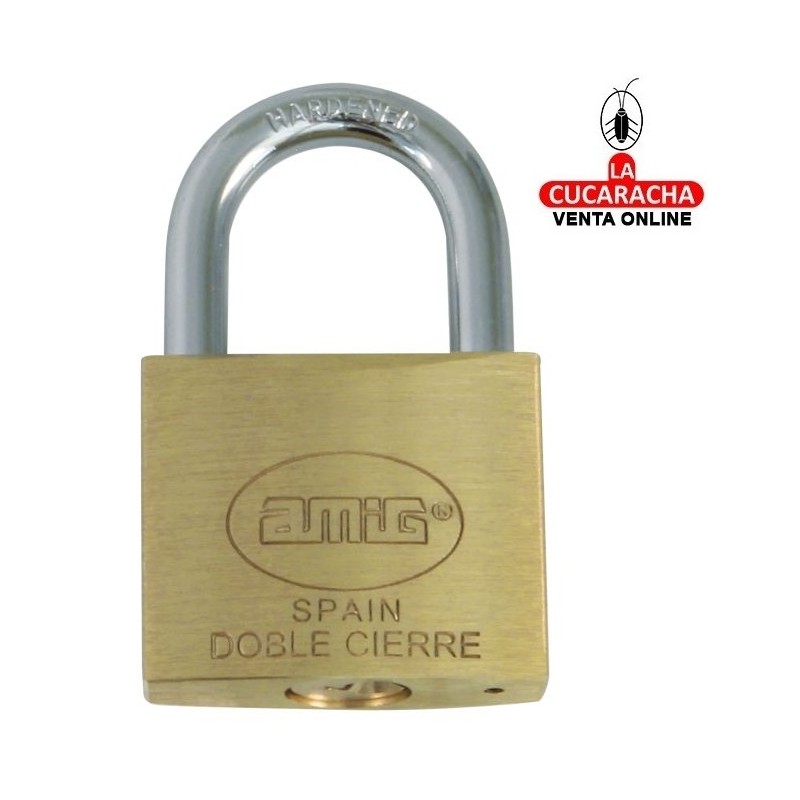 Candado Laton Arco normal Acero Llaves iguales MODELO 10-11.