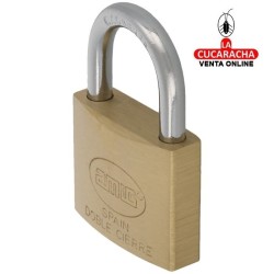 Candado Laton Arco normal Acero Llaves iguales Doble cierre MODELO 20.