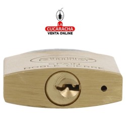 Candado Laton Arco normal Acero Llaves iguales Doble cierre MODELO 20.