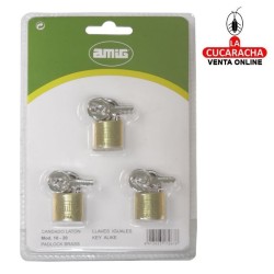 BLISTER 3-Candados Laton...