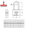 Candado Laton Arco Largo Acero Doble cierre MODELO 3.