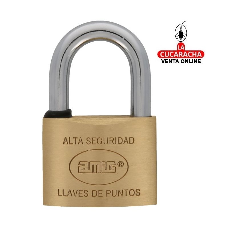 Candado Laton ALTA SEGURIDAD Arco normal Acero MODELO 150.
