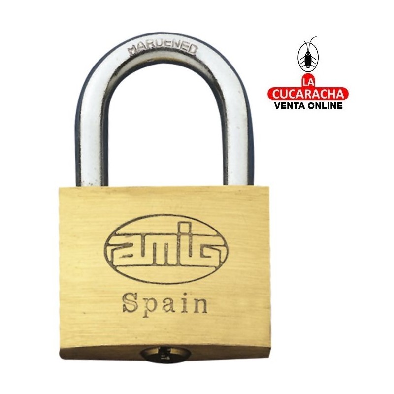 Candado Laton ALTA SEGURIDAD Arco normal Acero MODELO 120.