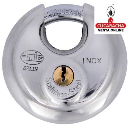 Candado Acero Inoxidable REDONDO Arco Acero MODELO 350.