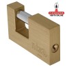 Candado Laton RECTANGULAR Arco Acero Llaves iguales MODELO 2000.