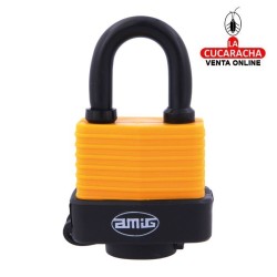 Candado Acero FUNDA TERMOPLASTICA HERMETICA arco Acero MODELO 51.