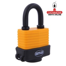 Candado Acero FUNDA TERMOPLASTICA HERMETICA arco Acero MODELO 51.