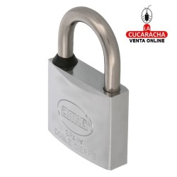 Candado Laton Niquelado arco normal Acero Inox MODELO 60.