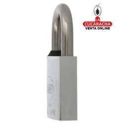 Candado Laton Niquelado arco normal Acero Inox MODELO 60.