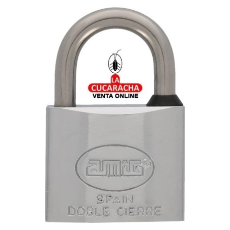 Candado Laton Niquelado arco normal Acero Inox Llaves iguales MODELO 600A.