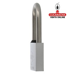 Candado Laton Niquelado arco largo Acero Inox MODELO 61.